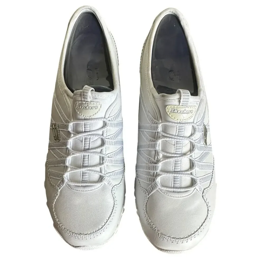 Skechers Bikers Dream Come True Women's 10 White Slip-On Sneaker SN 21140